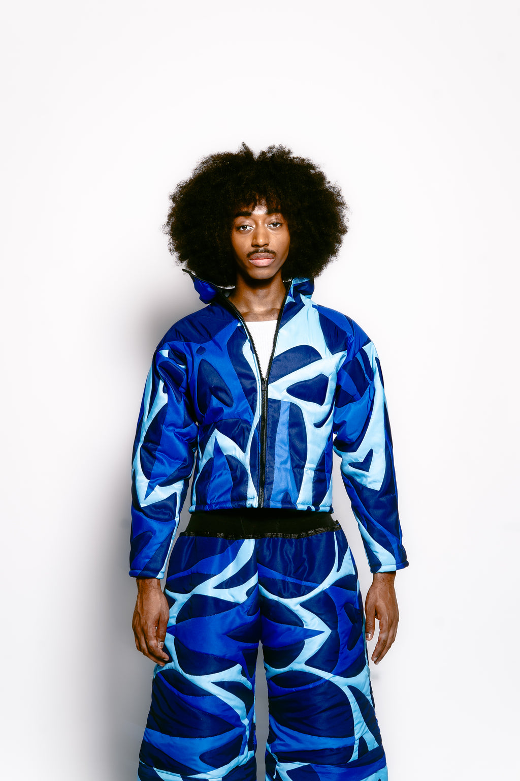 'Line Art' Puffer Jacket