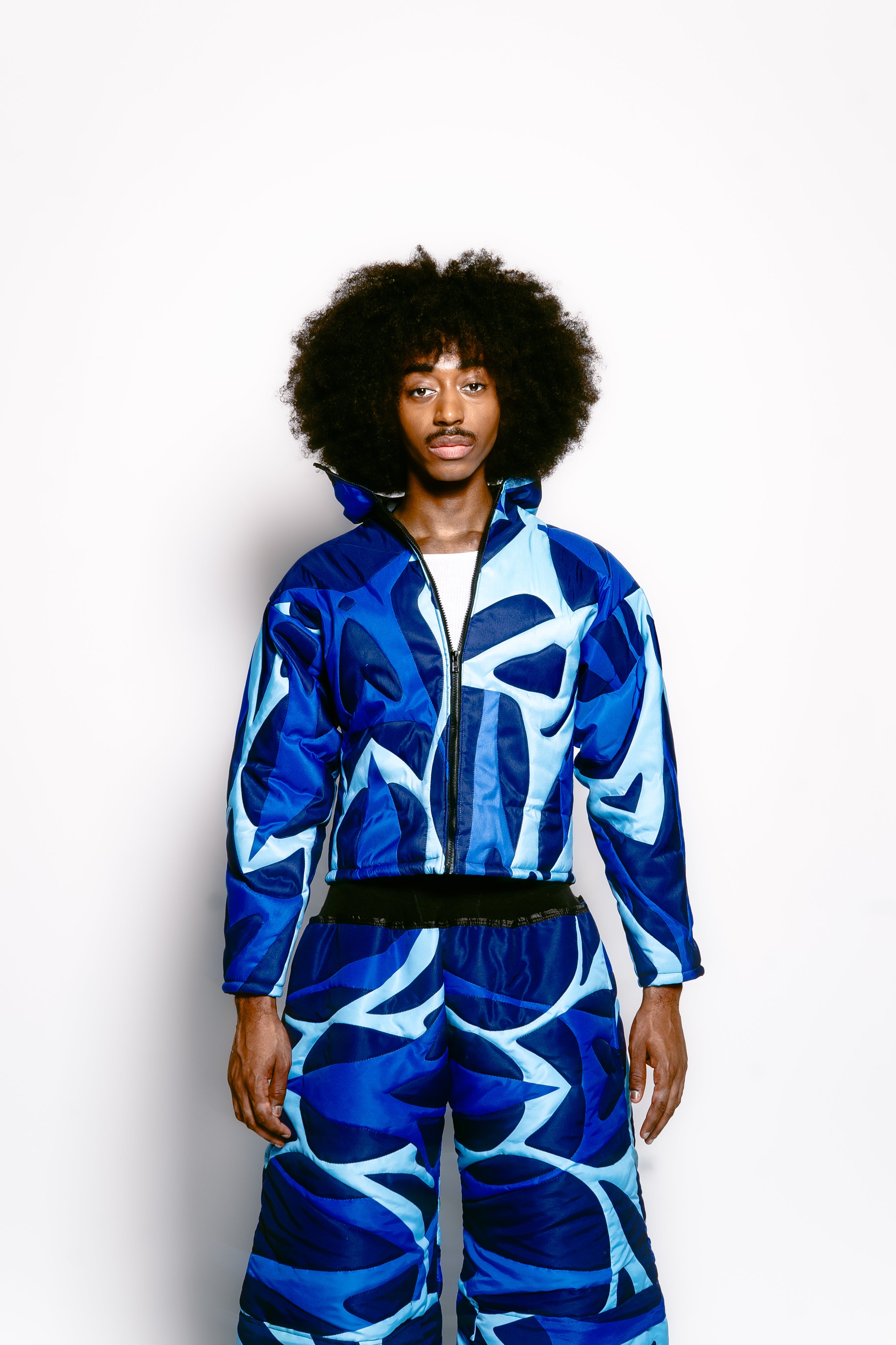 'Line Art' Puffer Jacket