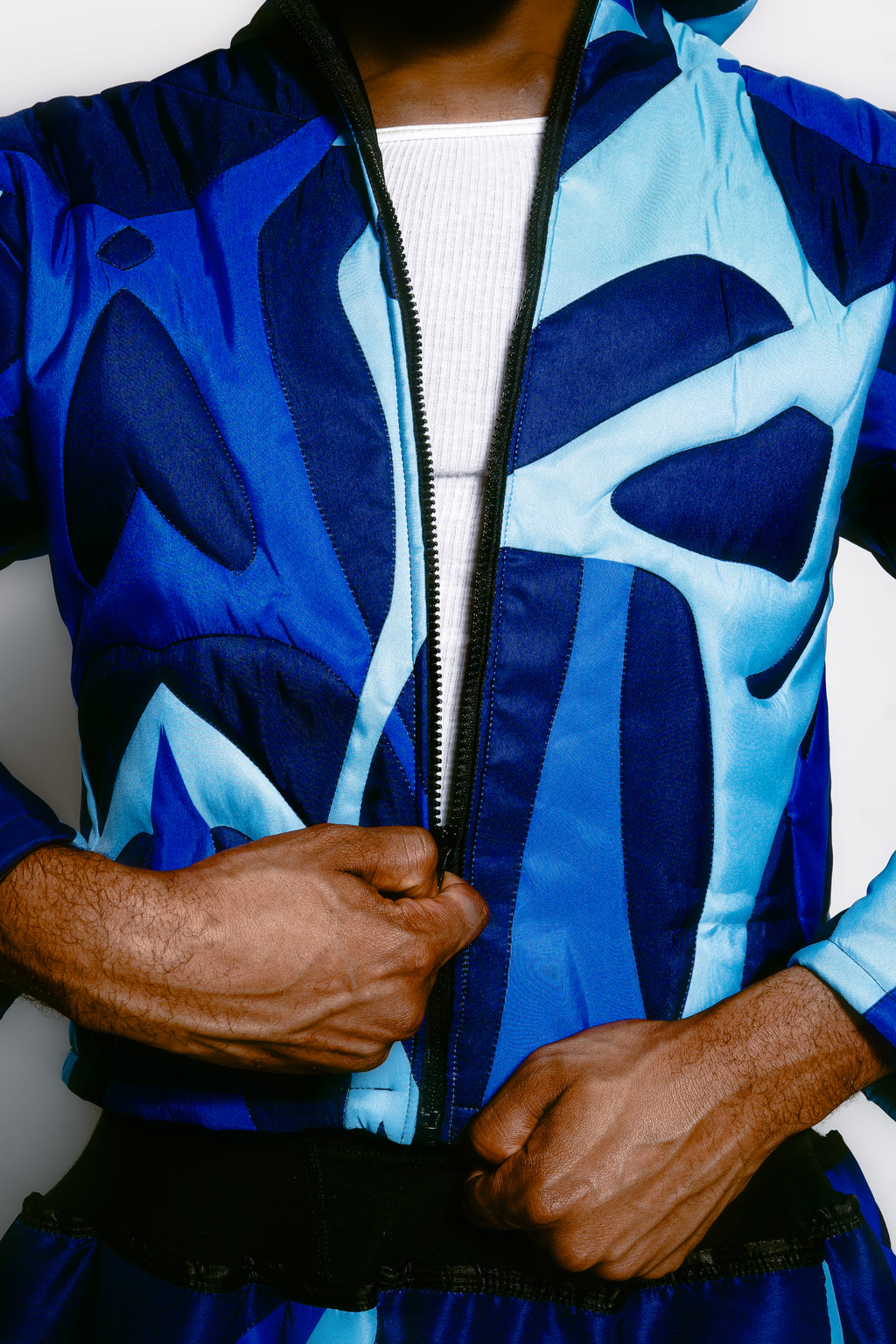 'Line Art' Puffer Jacket