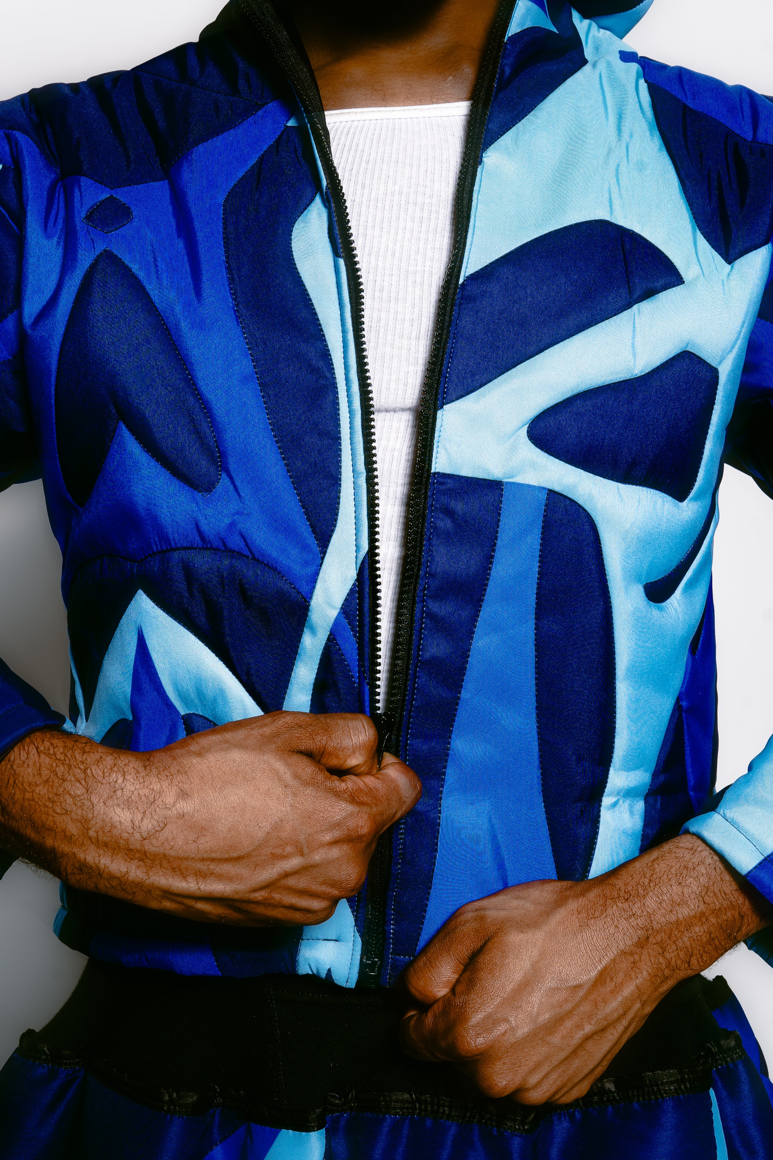 'Line Art' Puffer Jacket